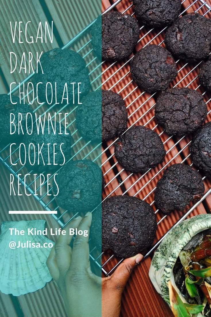 Vegan Eats: Vegan Dark Chocolate Brownie Cookies | Julisa.co