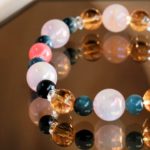 SAKURA Gemstone Bracelet Tiger's Eye + Aura Rose Quartz Multi Coloured